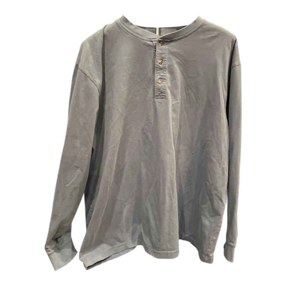 L.L. Bean Men’s XL Traditional Fit 100% Cotton‎ Henley – Blue-Gray